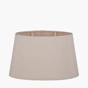 30cm Taupe Oval Ellipse Polysilk Tapered Shade