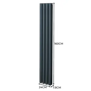 Oval Radiator - 1600 x 240mm - Anthracite