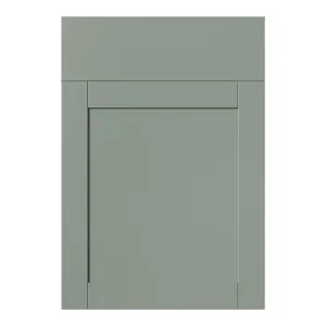 GoodHome Ashmead Matt reed green Shaker Drawerline Cabinet door (W)500mm (H)715mm (T)16mm