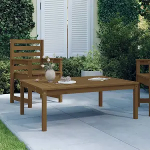 Berkfield Garden Table Honey Brown 121x82.5x45 cm Solid Wood Pine