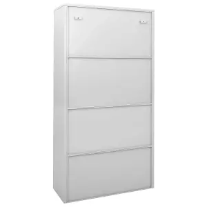 Berkfield Office Cabinet with Sliding Door Light Grey 90x40x180 cm Steel