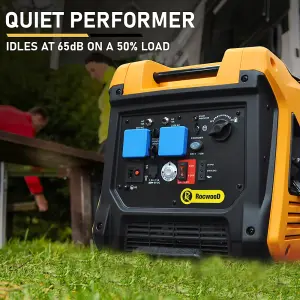 RocwooD Petrol Inverter Generator 4000W Portable Camping