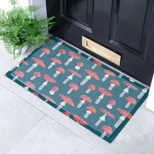 Red & White Mushroom Pattern Doormat (70 x 40cm)