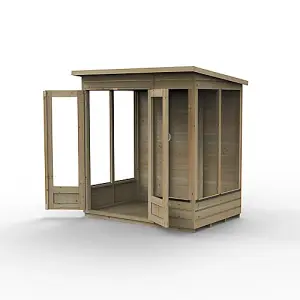 Beckwood Pent Summerhouse 6x4 - Double Door - 5 Windows