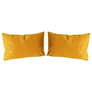 Rectangular Lumbar Cushion (Set of 2) Yellow