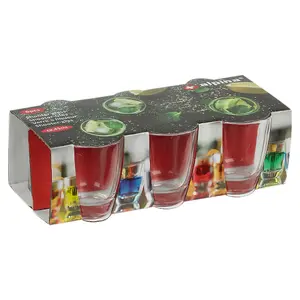 Queensway Home & Dining 6cm Height 6Pcs Small Shot Glasses Tumblers Vodka Liquor Whiskey Pub Party Glassware