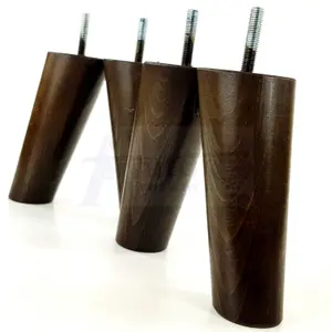 Wood Furniture Feet 120mm High Antique Brown Replacement Furniture Legs Set Of 4 Sofa Chair Stool M8