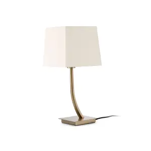 Luminosa Square Table Lamp Beige Shade