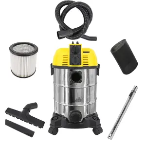 30L 1600W Wet and Dry Vacuum Cleaner 2 in 1 Blower Vac with Integrated Power Socket