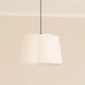 ValueLights Amy Cream Boucle Scallop Shape Ceiling Floor Table Lamp Shade