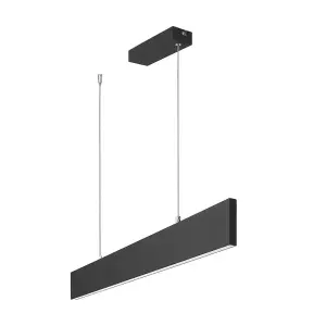 Luminosa Thin LED Linear Pendant Black 22.9W 3000K 751lm