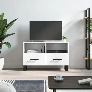 Berkfield TV Cabinet White 80x36x50 cm Engineered Wood