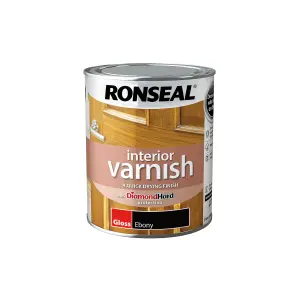 Ronseal Ebony Gloss Skirting Wood varnish, 750ml