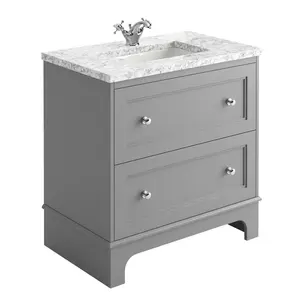 800.1mm Single Bathroom Vanity with Integrated Ceramic Basin Grey