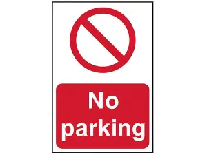 No Parking Safety Sign - Durable PVC 400 x 600mm