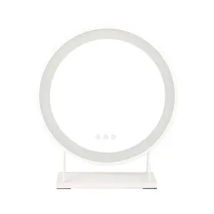 Round Hollywood Vanity Makeup Mirror with LED Lights Dimmable Touch Screen 46cm (H)