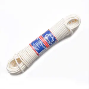 EVERLASTO 'Kleenwash' White PVC Clothes/Washing Line 4.8mm x 25M