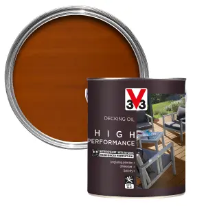 V33 High performance Teak UV resistant Decking Wood oil, 2.5L