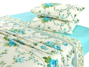 Olivia Brushed Cotton Flannelette Floral Sheet Set