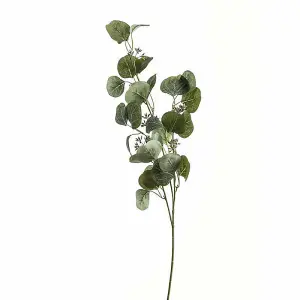 Eucalyptus Stem Spray Artificial Plant - Plastic - L22 x W22 x H66 cm - Green