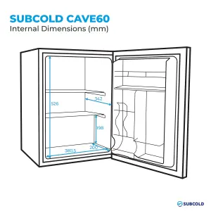 Subcold Cave 60 Solid Door Drinks Fridge