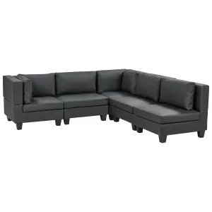 Corner Sofa UNSTAD Black Left Hand