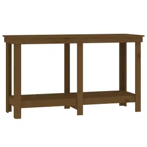 Berkfield Work Bench Honey Brown 140x50x80 cm Solid Wood Pine