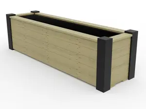 RusticRidge wooden planter, 1800x500x500