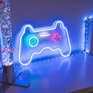 ValueLights Games Controller Neon White Light Decoration