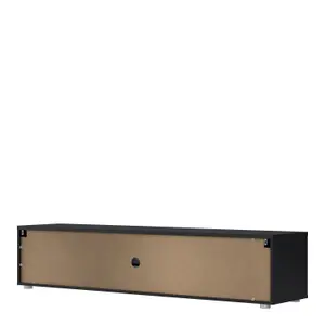 Media TV-unit with 2 doors + 1 drawer 177 cm Black