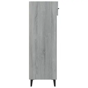 Berkfield Shoe Cabinet Grey Sonoma 60x35x105 cm Engineered Wood