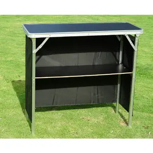 Garden Patio Portable Folding Bistro Bar Table Camping BBQ Desk with Carry Case