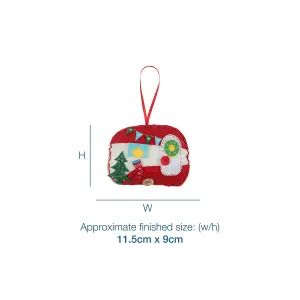 FELT DEC XMAS CARAVAN - Felt Decoration Kit: Christmas: Caravan - Trimits