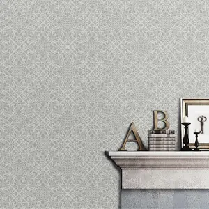 Sofia Damask Wallpaper Silver Debona 2456