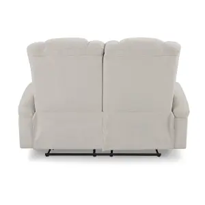 Hannah 2 Seater Electric Recliner, Light Grey Air Leather