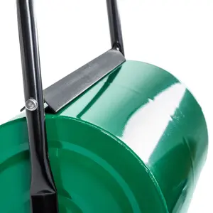 Garden Roller - for lawn levelling, 60 cm wide, 31 cm diameter, padded handle - green