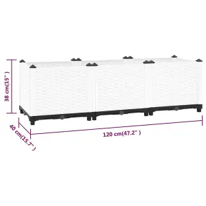 Berkfield Raised Bed 120x40x38 cm Polypropylene