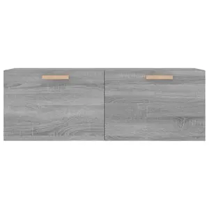 Berkfield Wall Cabinet Grey Sonoma 100x36.5x35 cm Engineered Wood