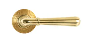 From The Anvil Polished Brass Newbury Lever on Rose Set (Beehive) - Unsprung