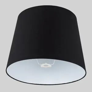 ValueLights Aspen Extra Large Modern Tapered Table Floor Lamp Light Shade with Black Fabric Finish