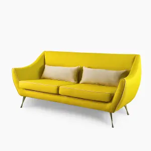 Emelda Grace Rita Large Sofa - Yellow