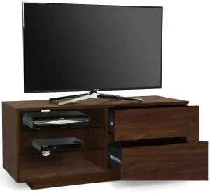 Centurion Supports Gallus Premium Walnut with 2-Walnut Drawers and 2 Shelves up to 55" LED, OLED, LCD TV Cabinet