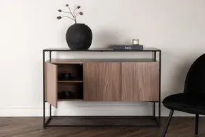 Kingsport Storage TV Stand , Walnut MDF