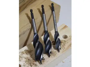 Faithfull  Tri-Point Speed Auger Bit Set, 3 Piece FAITPASET3PC