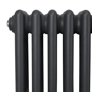 Traditional 3 Column Radiator - 1500 x 202 mm - Anthracite