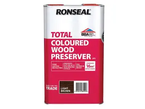 Ronseal 38592 Trade Total Wood Preserver Light Brown 5 litre RSLTTWPLB5L