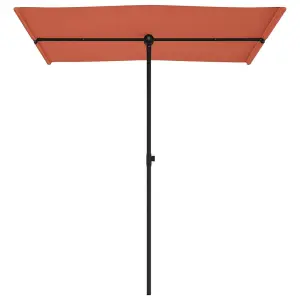 Berkfield Outdoor Parasol with Aluminium Pole 180x130 cm Terracotta