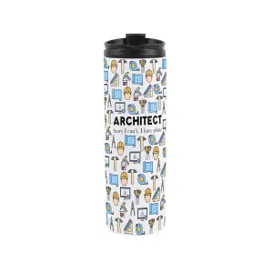 Architect Travel Mug - Novelty Trades Gift Stainless Steel Vacuum-Sealed Double-Walled Hot/Cold Drinks Travel Flask