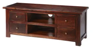 Rajasthanique Dark Mango Television Cabinet