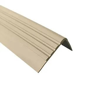 Stair anti slip nosing rubber angle step edge PVC RM 150cm beige